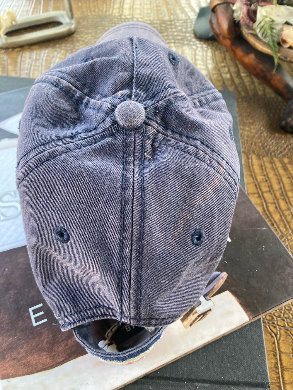 Vintage Moncler Navy Cap with Red & White Stripe - Picture 7 of 10